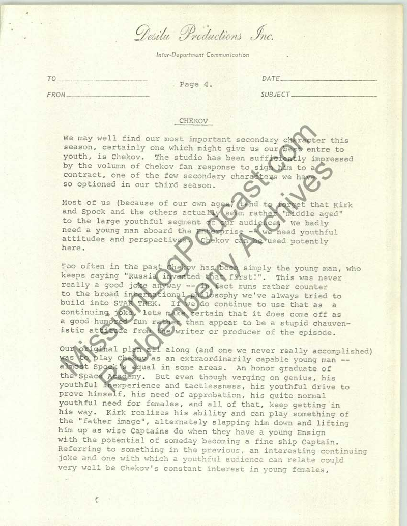 Illustration for article titled Gene Roddenberry's 1968 memo on improving Star Trek's characters